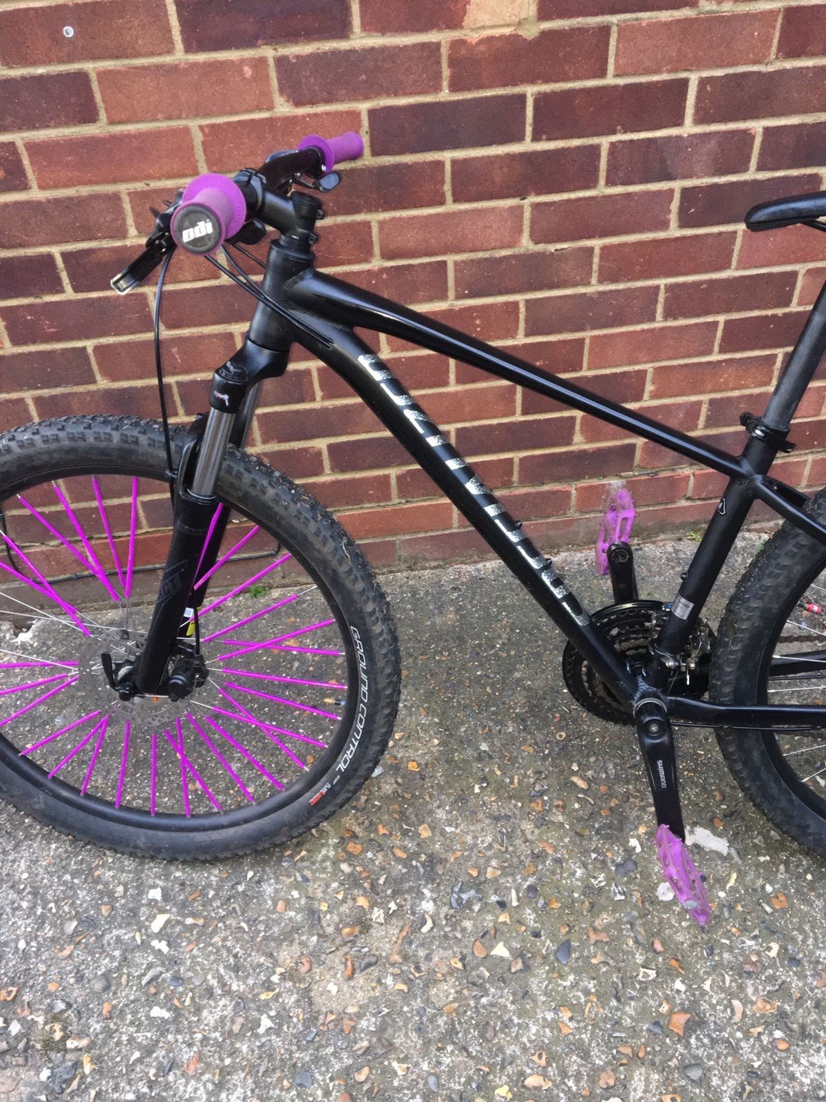 Purple bike components